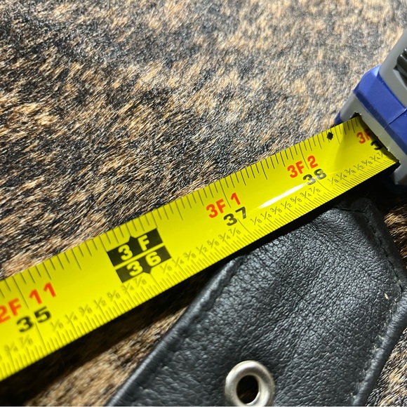 Black Leather Fringe motorcycle biker chaps braided XS - Picture 6 of 8